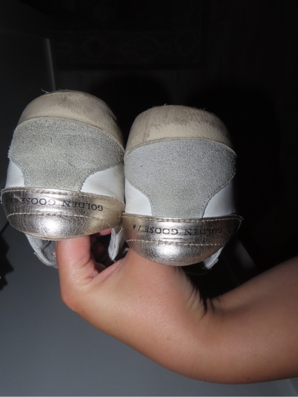 Golden Goose White Sneakers with Blue Star and Pink Laces - Picture 7 of 12
